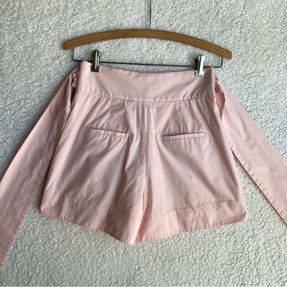 J Crew Women's blush pink high waisted shorts with pleat and bow detail, Sz 00 - Picture 14 of 16